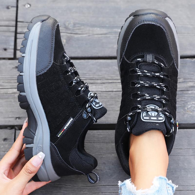 

Походная обувь Уличная Ретро Водонепроницаемая Тактическая Платформа Женские Кроссовки Весна Осень Новая Противоскользящая Обувь для Альпинизма и Кемпинга 36 чёрный