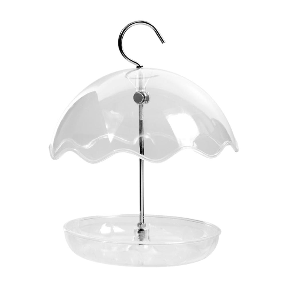

Bird Feeder Transparent Plastic Large Capacity Outdoor Hanging Feeder Feeding Weatherproof Wild Birds Container Accessory Tools прозрачный
