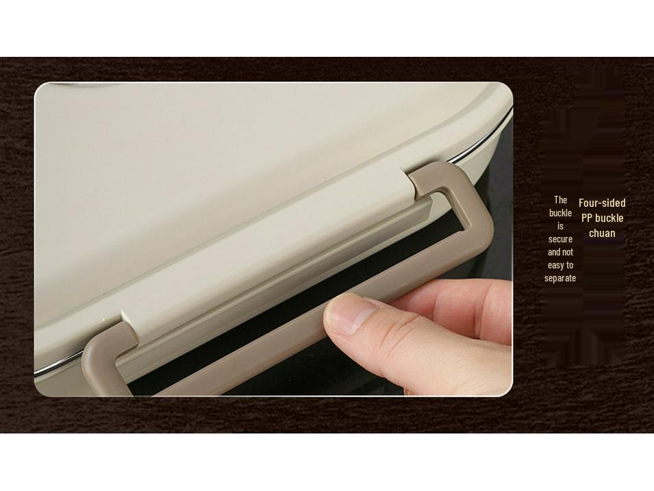 304 Stainless Steel Leak-Proof Insulated Lunch Box for Office and School, Food-Grade Square Bento Box.