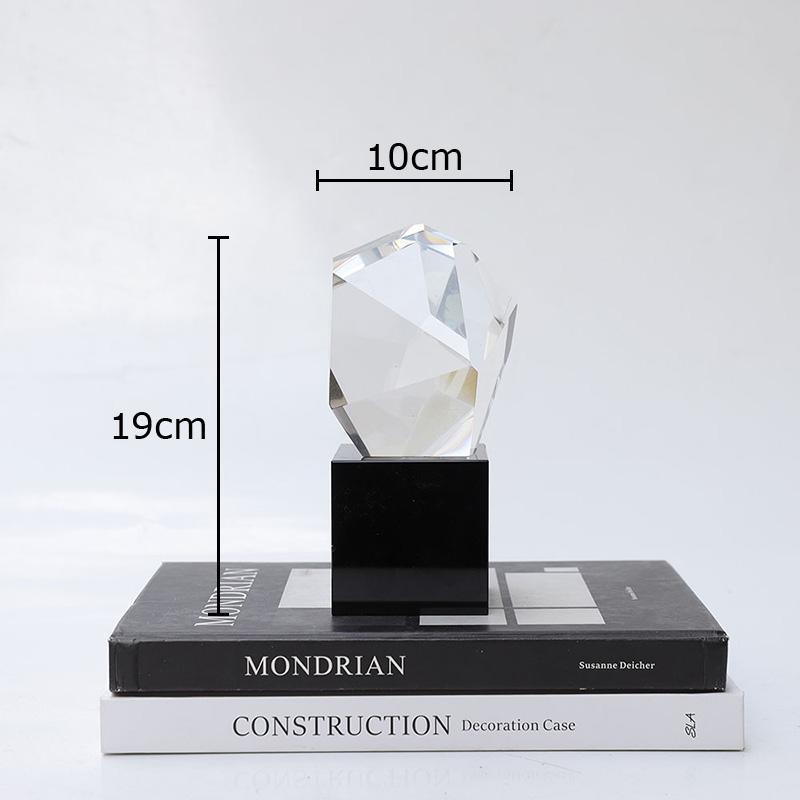 Creative Abstract Geometric Crystal Ornaments Desk Decoration Modern Minimalist Transparent Sculpture Room Aesthetics Decor