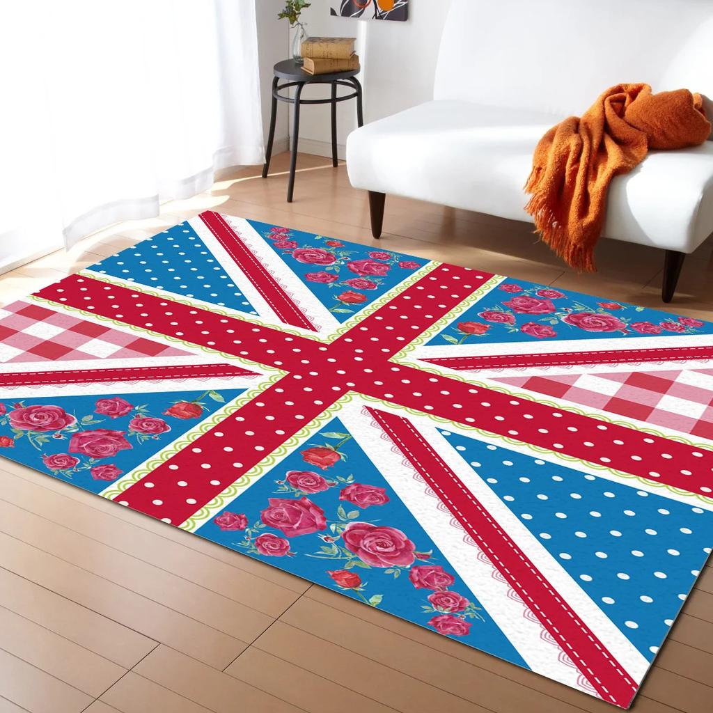 Retro British Flag Pattern Carpet for Living Room Large Area Rugs Bedroom Carpets Modern Home Living Room Decor Floor Mat Rug