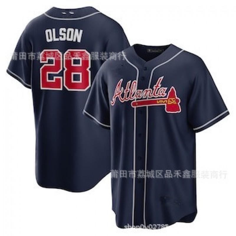 Atlanta Braves Baseball Jersey Custom Embroidered MLB Team Sport Shirt Men Women Fall Wear