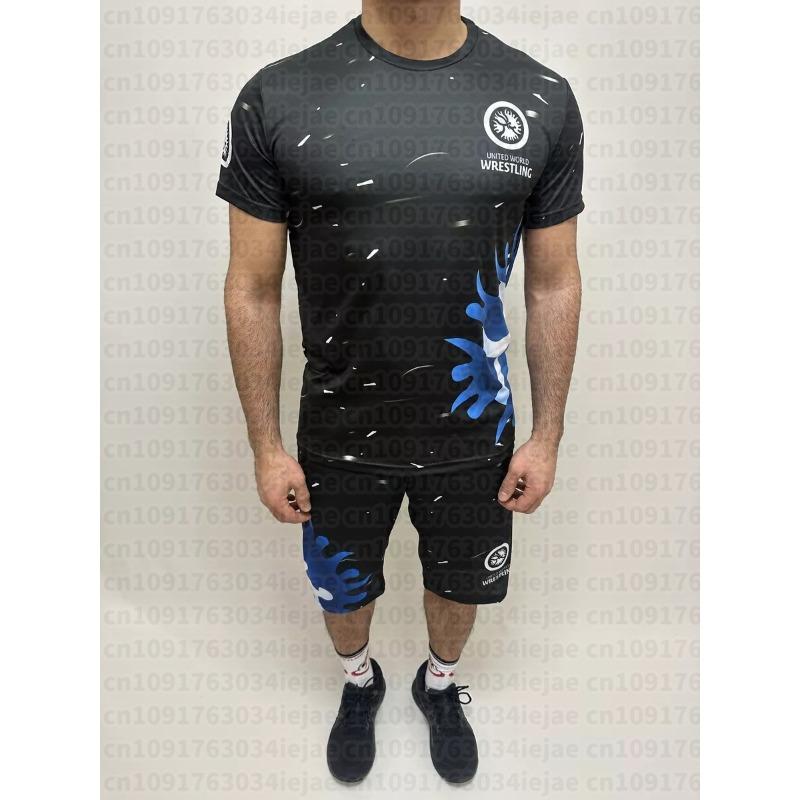 2026 Summer Freestyle Wrestling Set: Breathable, Quick-Drying Y2K Style Short-Sleeve T-Shirt + Shorts Two-Piece Set, Unisex