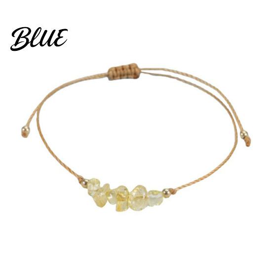 Vibrant Crystal Bracelet Gemstone Women Men Adjustable Braided Boho String