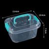 Caja de Almacenamiento de Herramientas de Plástico Transparente Cuadrada Contenedor de Cuentas para Joyería Caja para Accesorios de Herramientas Eléctricas Estuche Organizador para Artículos Pequeños y Misceláneos
