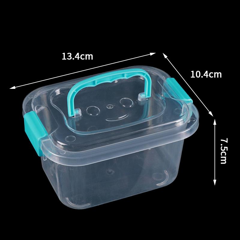 Caja de Almacenamiento de Herramientas de Plástico Transparente Cuadrada Contenedor de Cuentas para Joyería Caja para Accesorios de Herramientas Eléctricas Estuche Organizador para Artículos Pequeños y Misceláneos