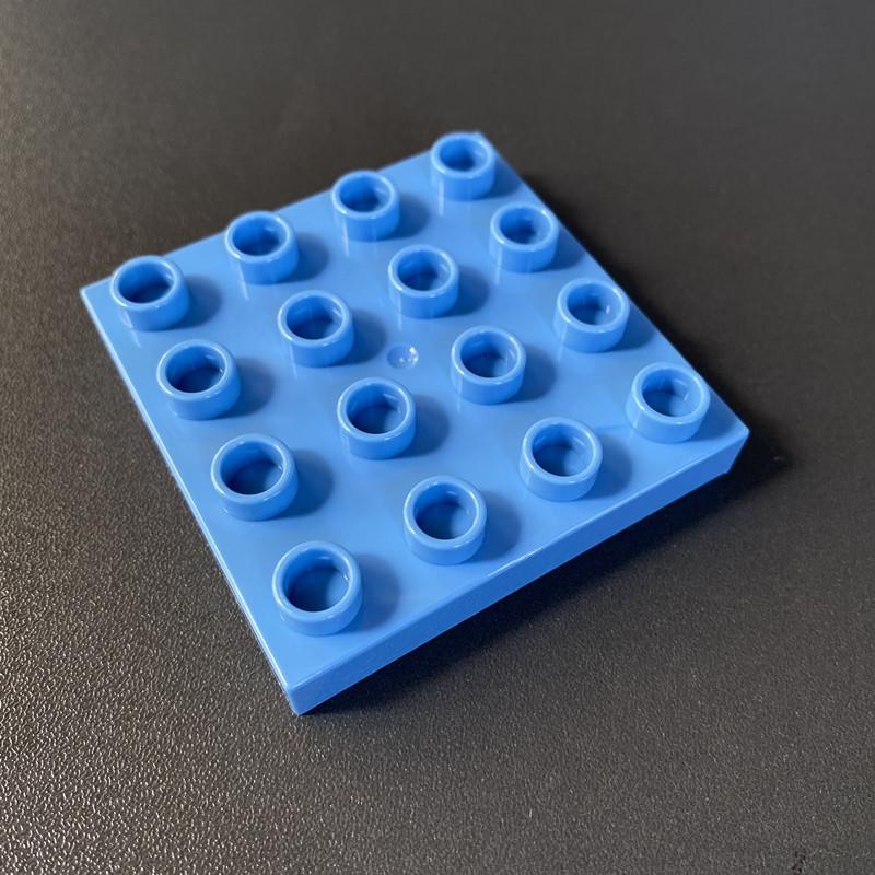 Compatible With Large Particles 4X4 Building Block 16 Holes Building Block Table Building Room Accessories Assembly Puzzle Building Block Double-Sided