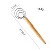 13inch Danish Dough Whisk Stainless Steel Dutch Style Bread Dough Hand Mixer Wooden Handle Kitchen Baking Tools Artisian Blender