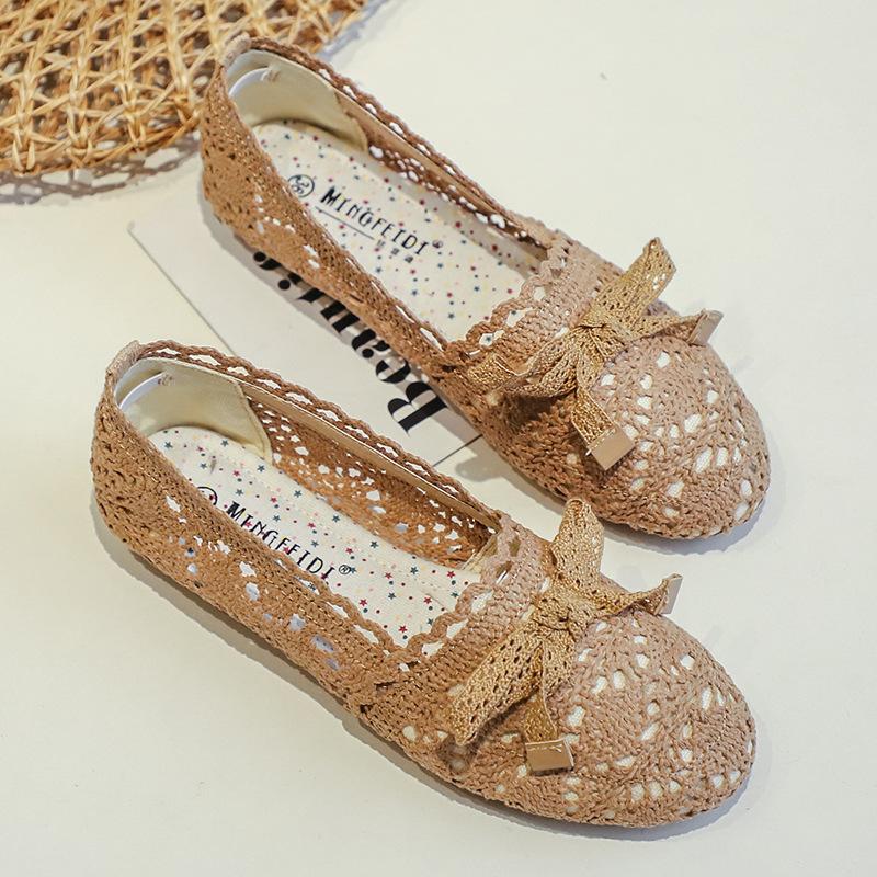 

Модные весенне-летние дышащие сетчатые туфли на плоской подошве с ажурной перфорацией для женской ленивой повседневной удобной одинарной обуви 43 хаки