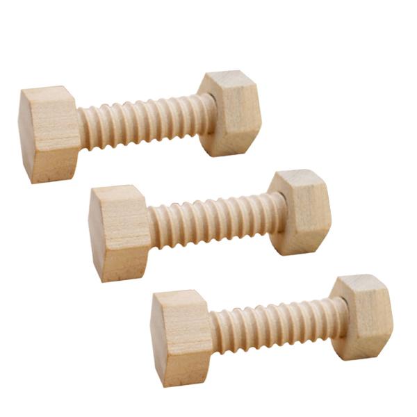 Tre Skrue Mutter Montering Pedagogisk Leke Tidlig Utdanning Tre Montessori Hands-On Formmatching Læremidler For Barn