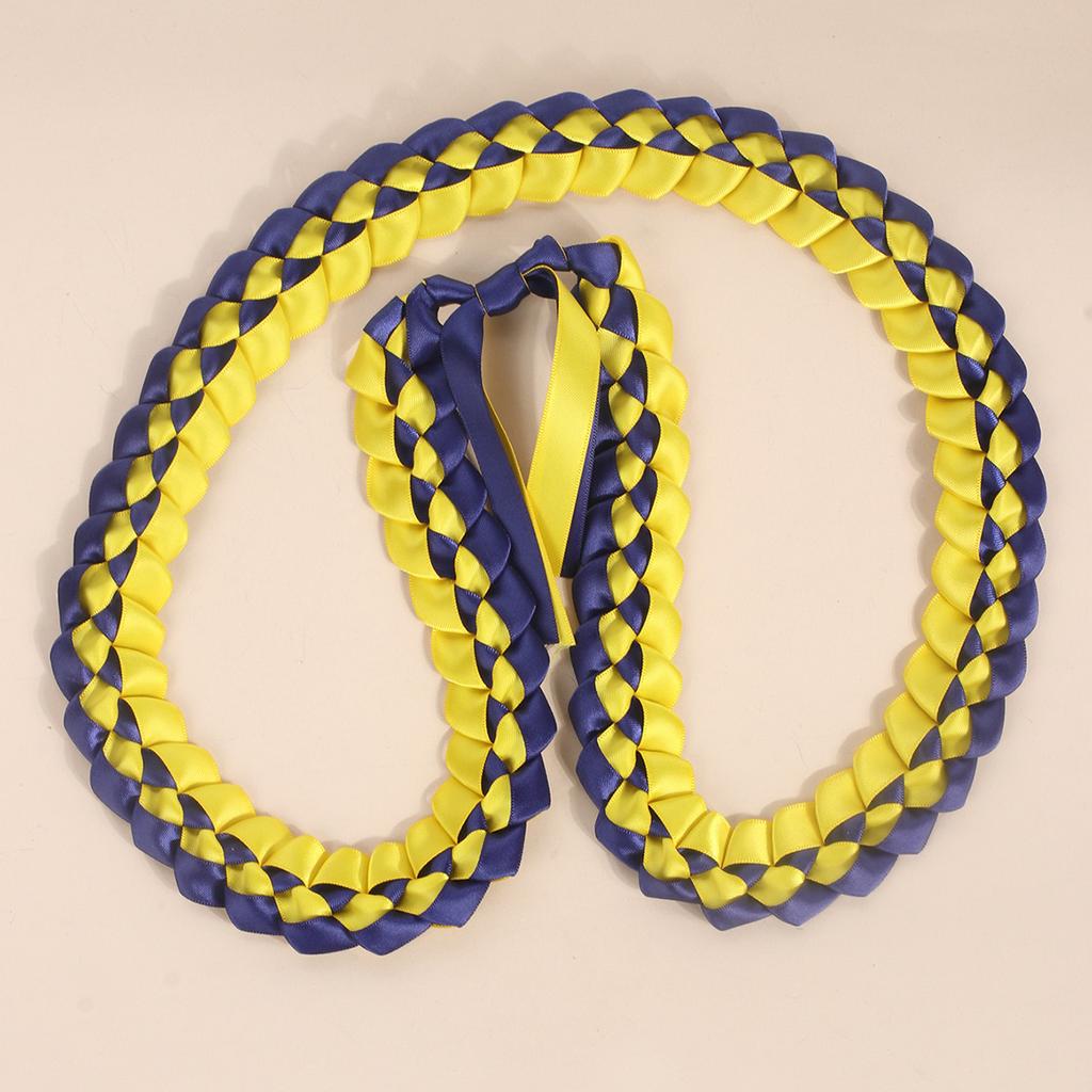 Internet celebrity graduation celebration honors two-color ribbon garland handwoven choker temperament ribbon necklace