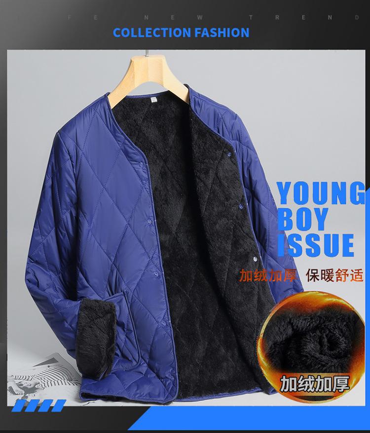Autumn and Winter Short Styles, Fleece To Keep Warm, Middle-aged People, Small Cotton-padded Jackets, Light and Soft, and Fleece Outer Wear.