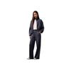 Calvin Klein Ss25 Straight Comfortable Versatile Solid Color Casual Pants Women Bottoms Navy-Blue J225087