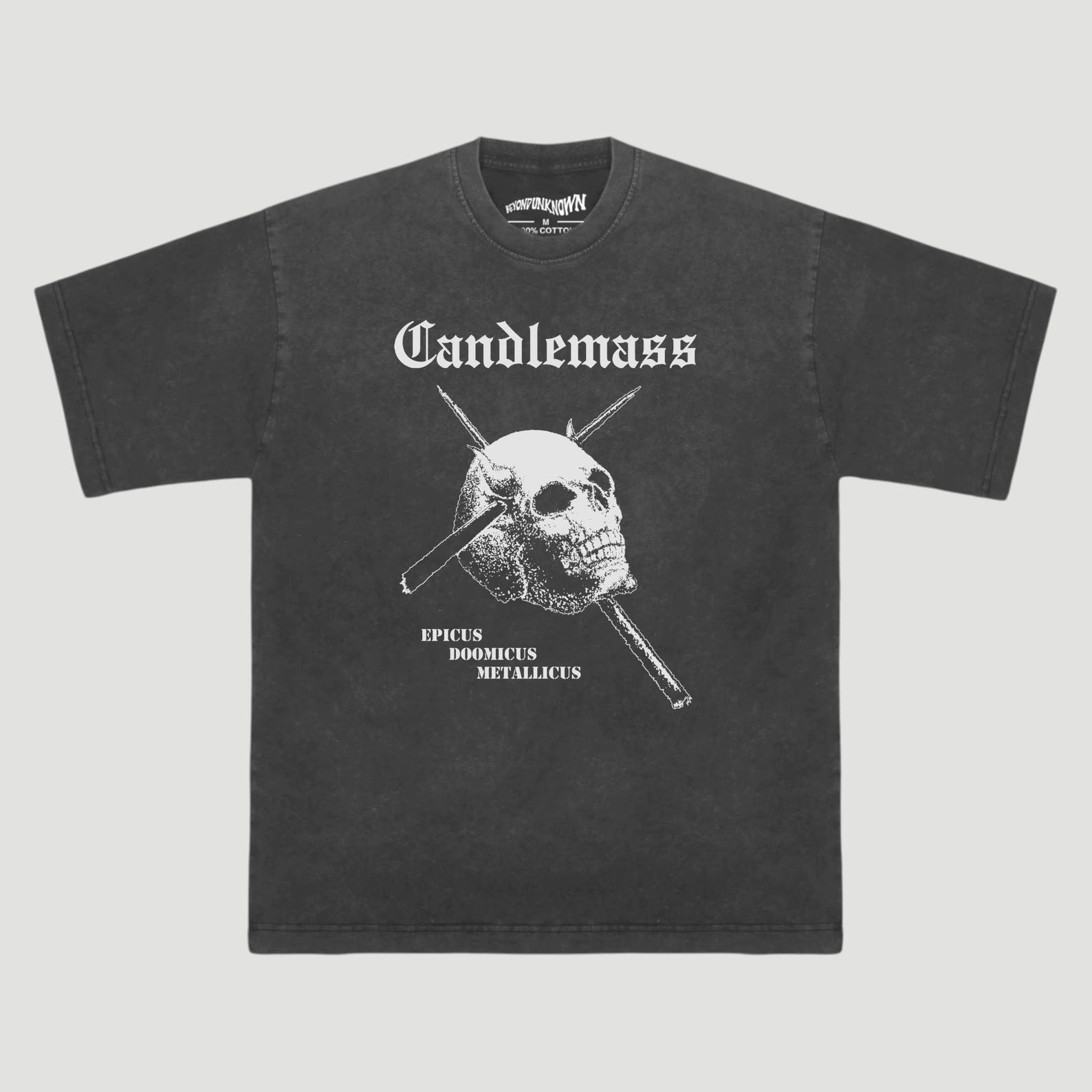 Candlemass Band T-Shirt, Vintage Doom Metal Graphic Tee, Washed Cotton Shirt 4XL
