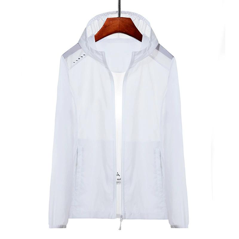 Summer Women's Sunscreen Skin Coat with Added Fat, Plus Size Breathable, Solid Color, Quick Drying Skin Windbreaker