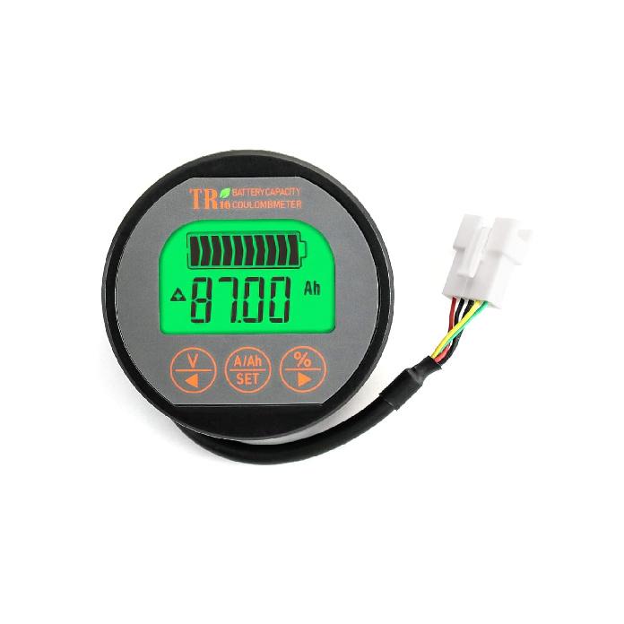 QWORK Battery Monitor Voltmeter Ammeter, Voltage Range 8V-80V and up to 500A, Voltage Current Meter with 13 ft Cable