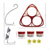 Hanging Hummingbird Feeder Outdoor Bird Water Dispenser with Suction Cup Mount, Hook,