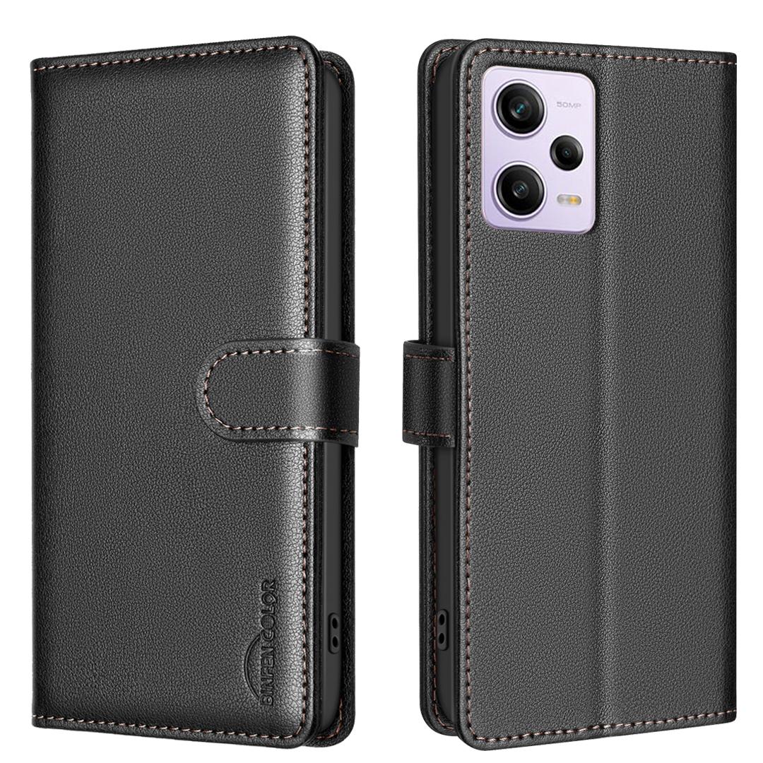 

BINFEN COLOR BF32 For Xiaomi Poco X5 Pro 5G/Redmi Note 12 Pro 5G/Note 12 Pro Speed 5G Phone Case Litchi Texture Leather Cover A
