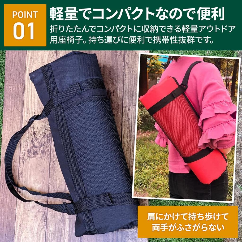 OAKRAFT Outdoor Folding Portable Outdoor Camping Chair, Chair, Chair, Chair, Cushion, Backrest, Cross-legged Chair, (Blue)