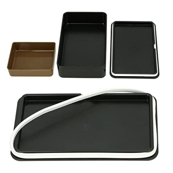 Tatsumiya GRAIN Lunch 30208 Single-Tier Box, Ebony, Large,