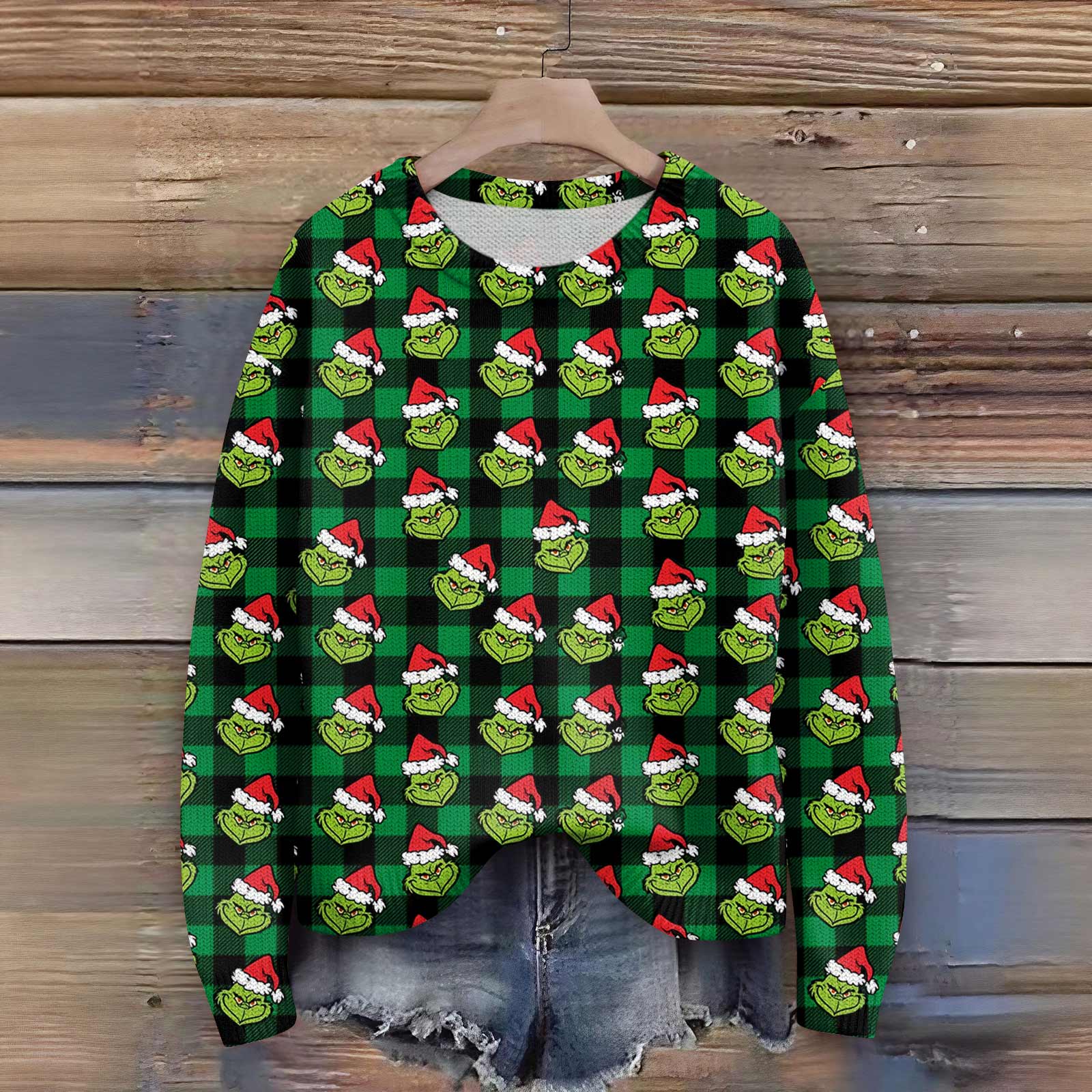 

Пуловеры с длинным рукавом для женщин, с круглым вырезом, повседневные, милые, с принтом, вязаные, оверсайз S