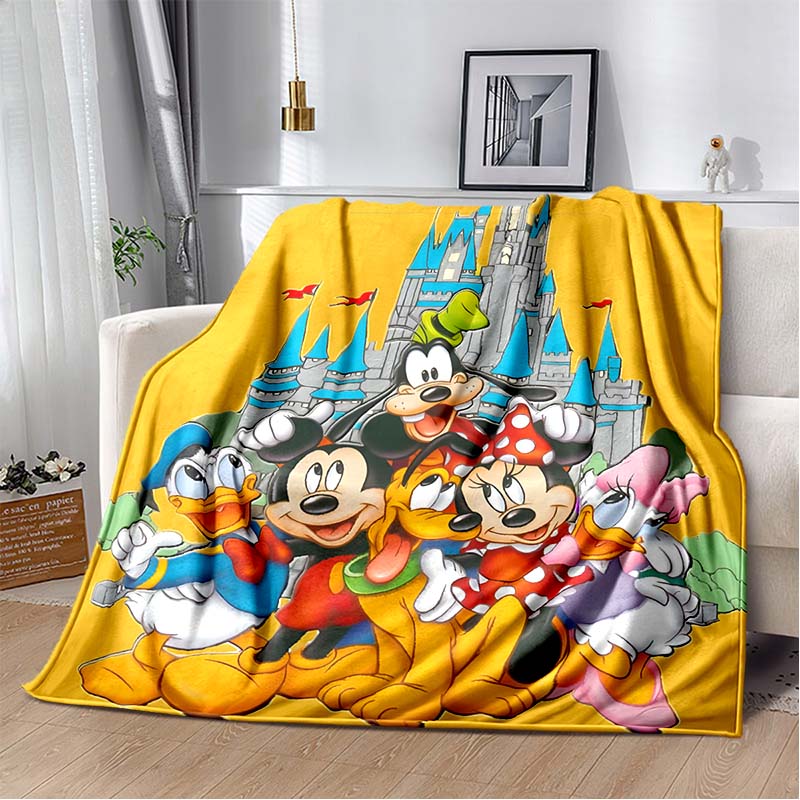Mickey Mouse and Donald Duck Print Queen Size Blanket,Super Soft Bed Blanket,Lightweight Fuzzy Cozy for All Seasons,Holiday Gift