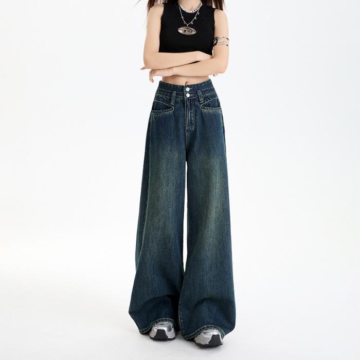 

Ультрамягкие укороченные джинсовые кюлоты с высокой талией, стройнящие – Светло-голубые M