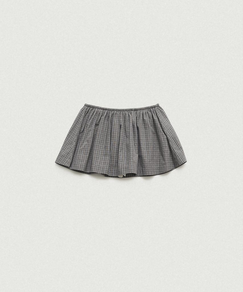 Deobanes Eddy Check Drawstring Skirt_Grey