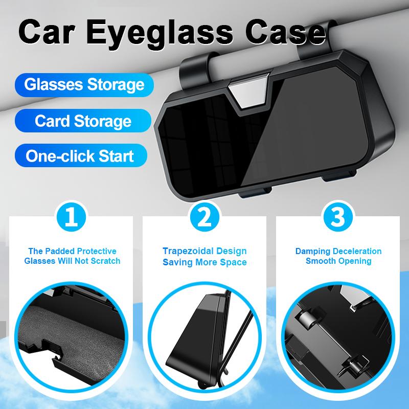 Car Sun Visor Glasses Case Organizer Storage Box For Porsche Panamera Carman Macann Bobst Cayenne 911 981 991 970 996 Sticker