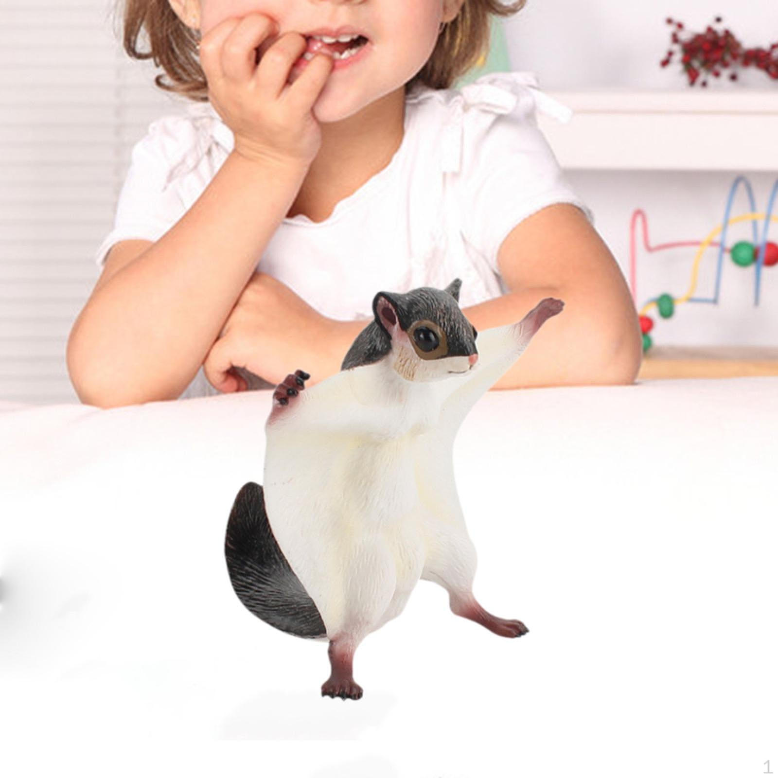 

Фигурка животного Модель расписанная вручную игрушка поделки торт топперы миниатюрные игрушки реалистичные Flying Squirrel