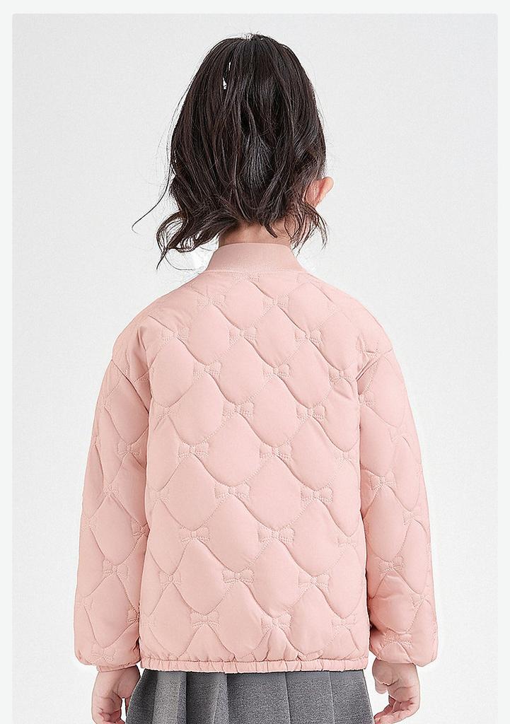 Vitality Bow Baseball Jacket - Girls' Winter Cotton Jacket