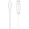 Câble USB 2.0 - NANO CABLE - 10.01.2103-W - USB-C/M-A/M - 3A - 3 mètres - Blanc