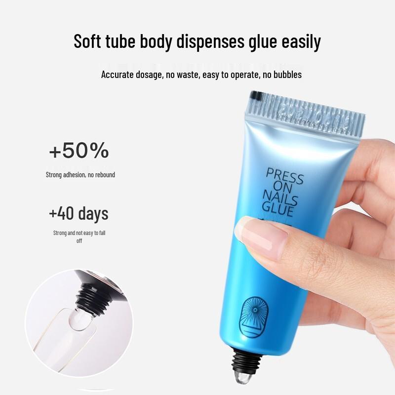 UV Solid Nail Gel Kit: Light-Cured and Strong Adhesive Glue with Nail Remover Spray for Nail Art