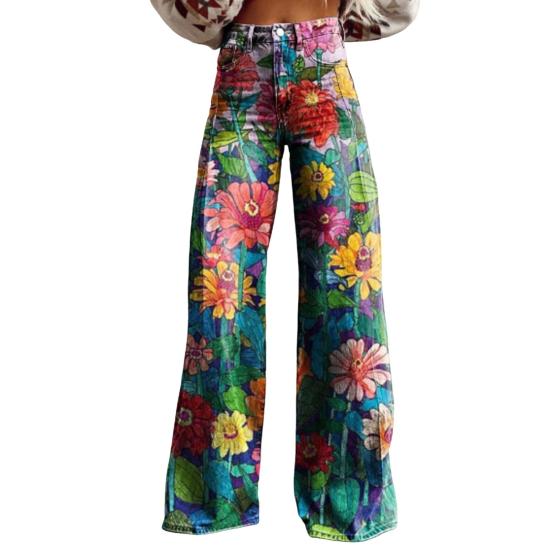 Damen Weite Freizeithose mit Taschen Lockere Passform Knopfleiste Reißverschluss Atmungsaktives Gewebe Waschbar Lichtecht Gerade Hose Streetwear