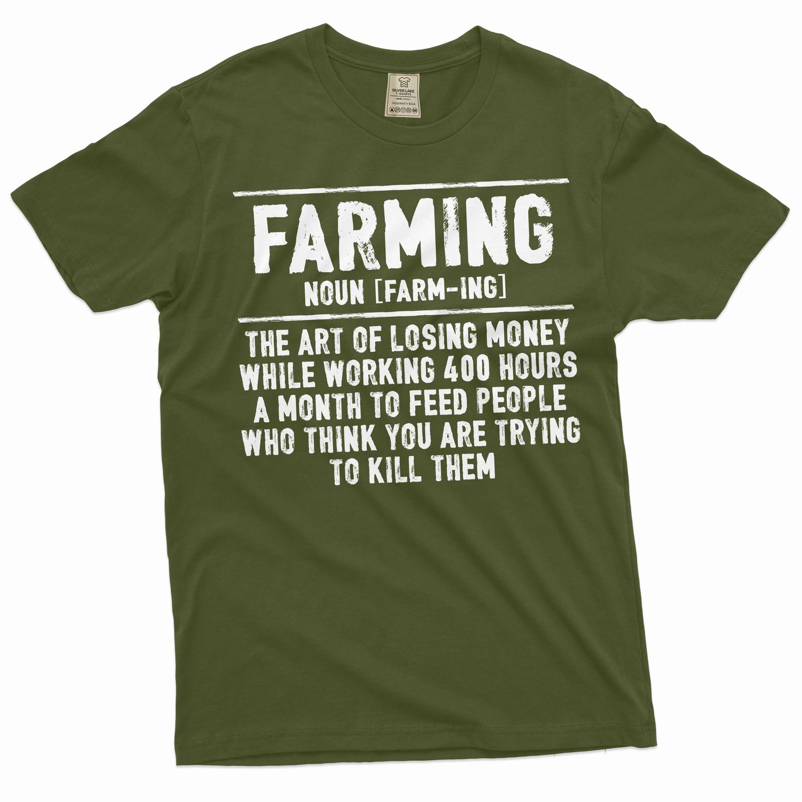 Men s Funny Farming definition Tshirt Farmer Birthday Christmas Gift Shirt M