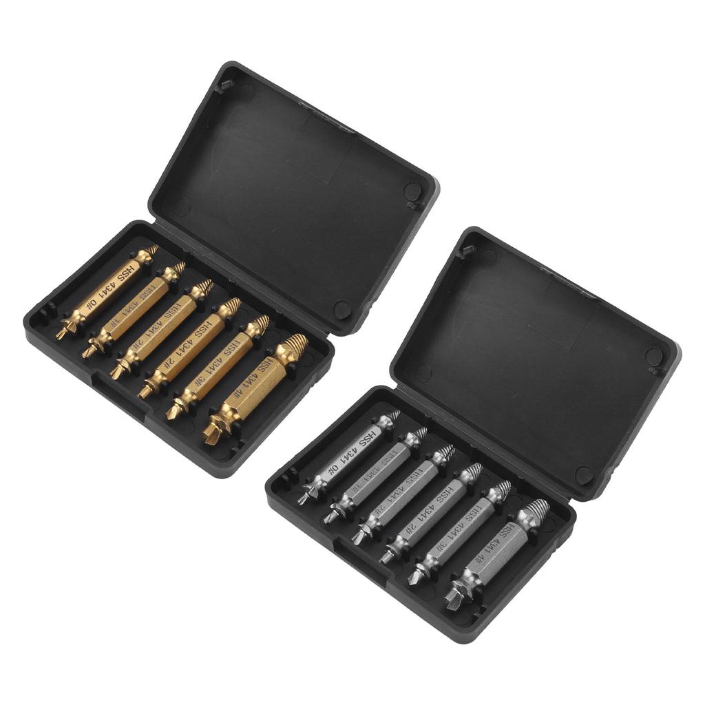 Stripped Screws Remover Damaged Screw Extractor Set Broken Stripped Remover Screws Removal Tool HSS Nuts  Drill Bit Tools