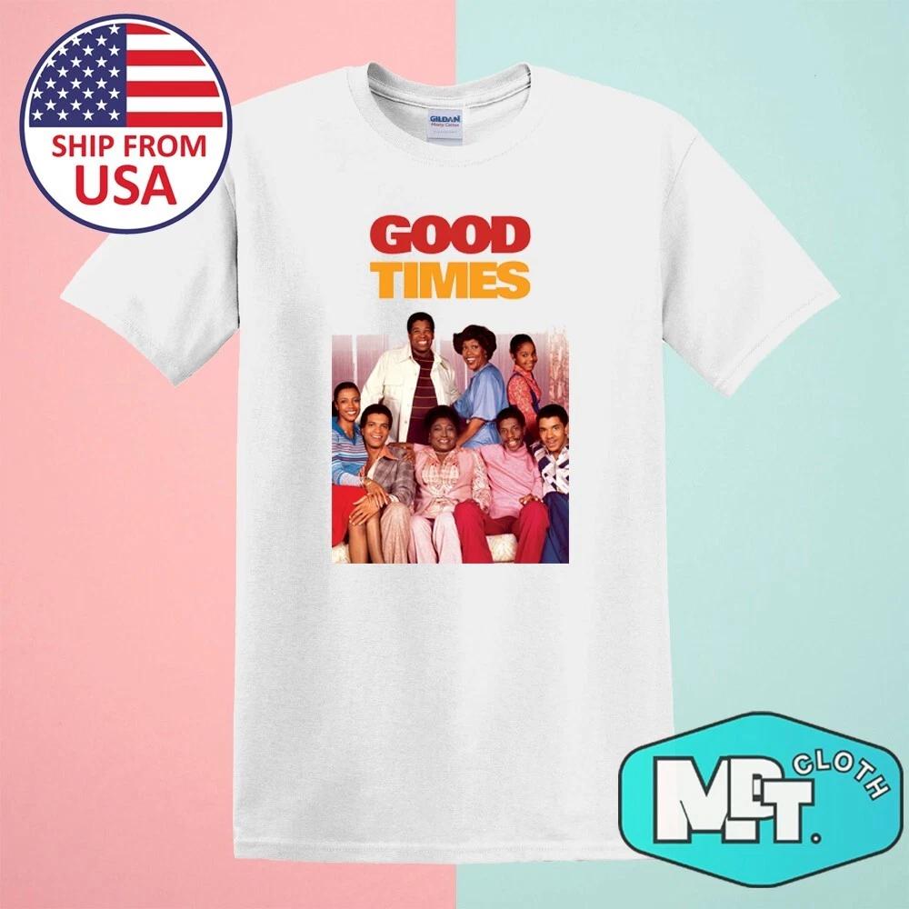 Good Times Top 70s Tv Show Men s White Size S-5XL 4XL