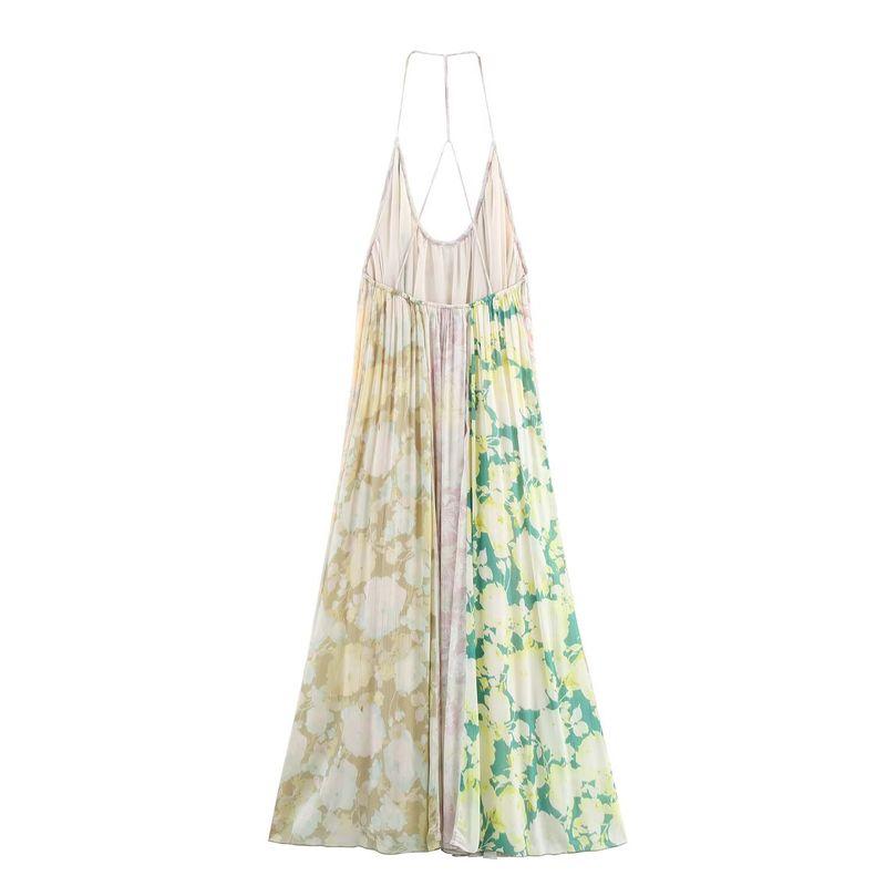 Jnleaog Autumn New Women clothes Western Style French style Flowers Print Patchwork Dress 2826127