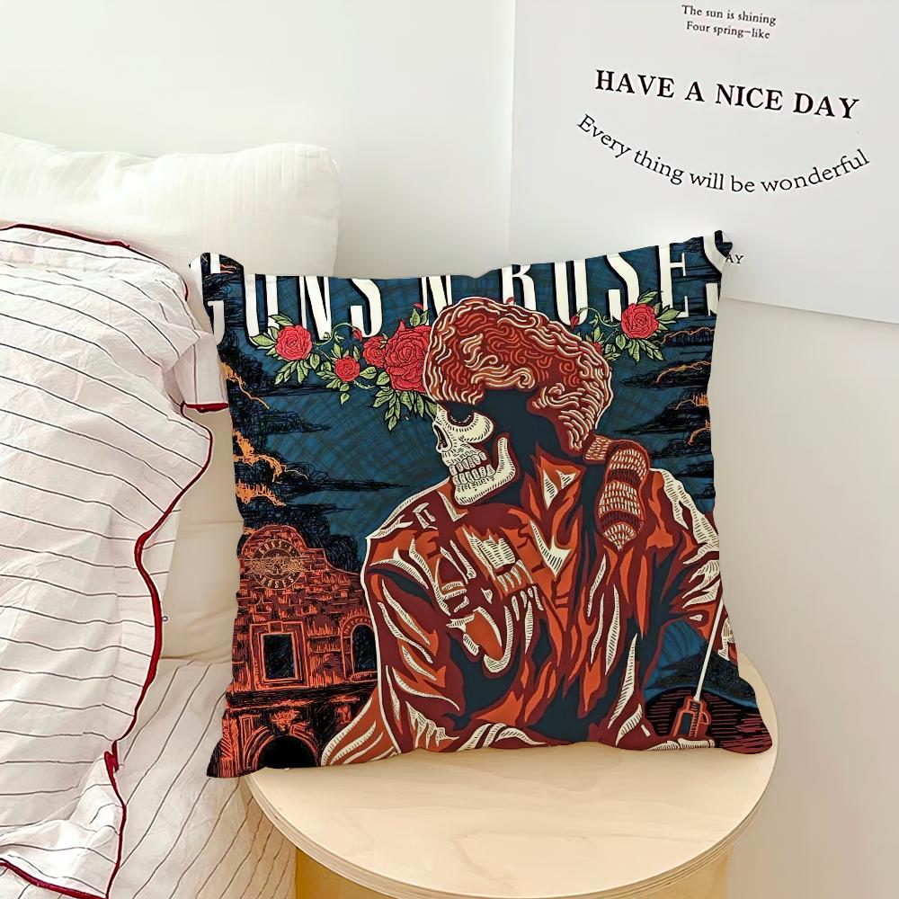 G-Guns N Roses Use Your Illusion I Pillow Case Sofa Living Room Bedroom Headboard Backrest Cushion Square Cushion Nap Time