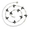 Small Fragrant Style Butterfly Diamond-inlaid Waist Chain Women's Metal Adjustable Belt Decorative Dress High-end Flower Pendant