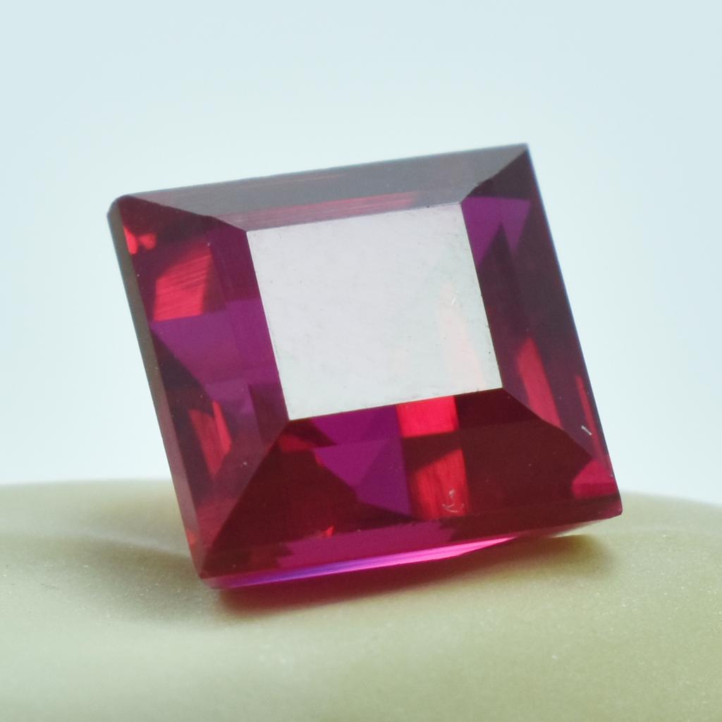 Natural Red Ruby Loose Gemstone Square Shape 6.15 ct for Jewelry Making and Gem Collections