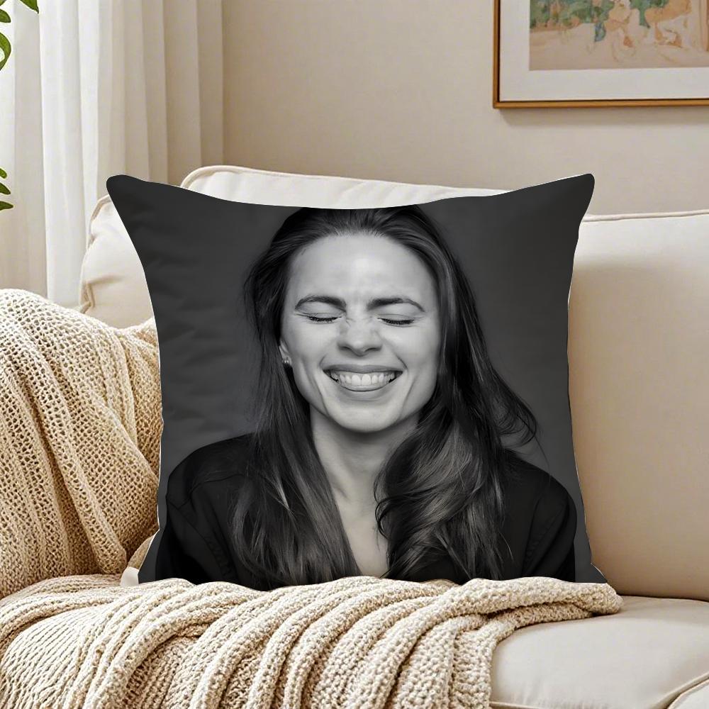 

HHayley Atwell Cushion Cover Linen Pillowcase Soft for Sofa Bed Home Room Decor 30x30cm