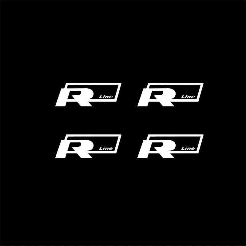 

2025 Hot 2Pcs Car Logo Metal Stickers Decorate Emblem Decals For Volkswagen Rline Magotan Passat Arteon Polo Golf Tiguan Touareg 4Pcs