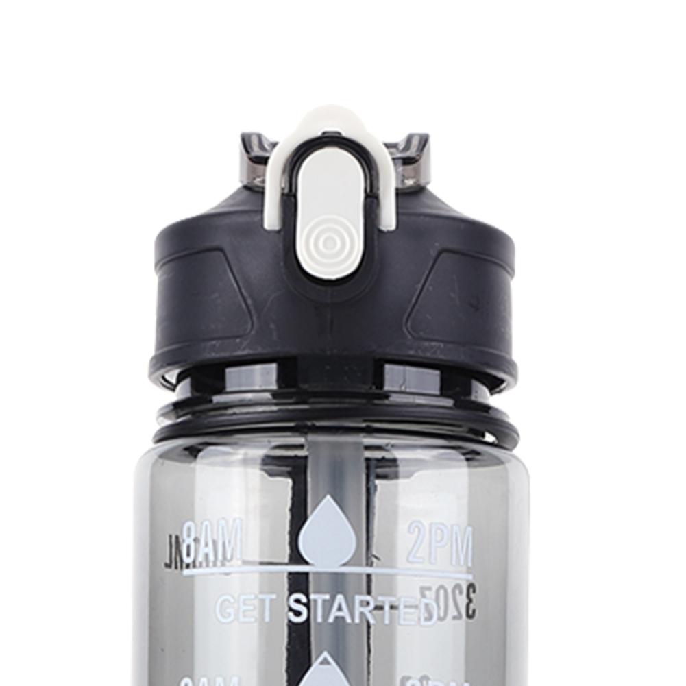 900ml Portable Drinking Cup with Straw Handle Outdoor Travel Bottle Leakproof Motivational Gym Running Drinking Bottle