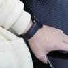20mm 22mm Quick Release Black Carbon Fiber Leather Watch Strap Band For Galaxy Watch 7 6 5 4 40mm 44mm Gear S3 Replacement Band