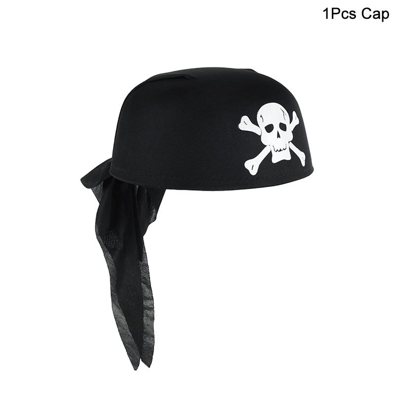 Pirate Party Cosplay Costume Headband Eye Patches Children Adult Halloween Birthday Party Decoration Supplies Props Captain Hat