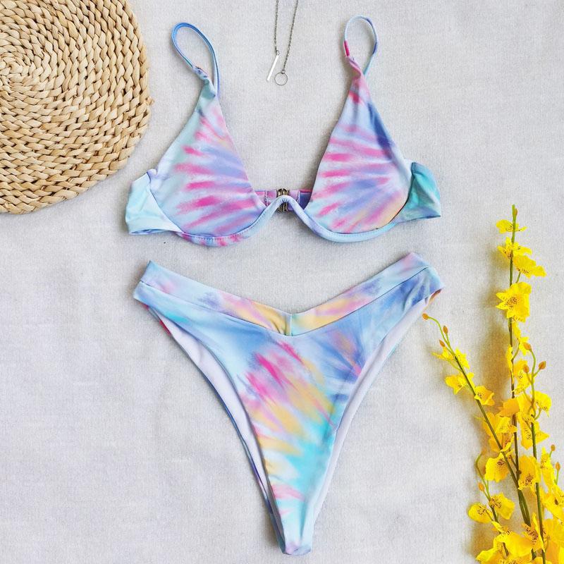 Bikinis Push Up Bikini Set High Waist Swimsuit For Women Swimwear Bathing Suit Thong Biquinis