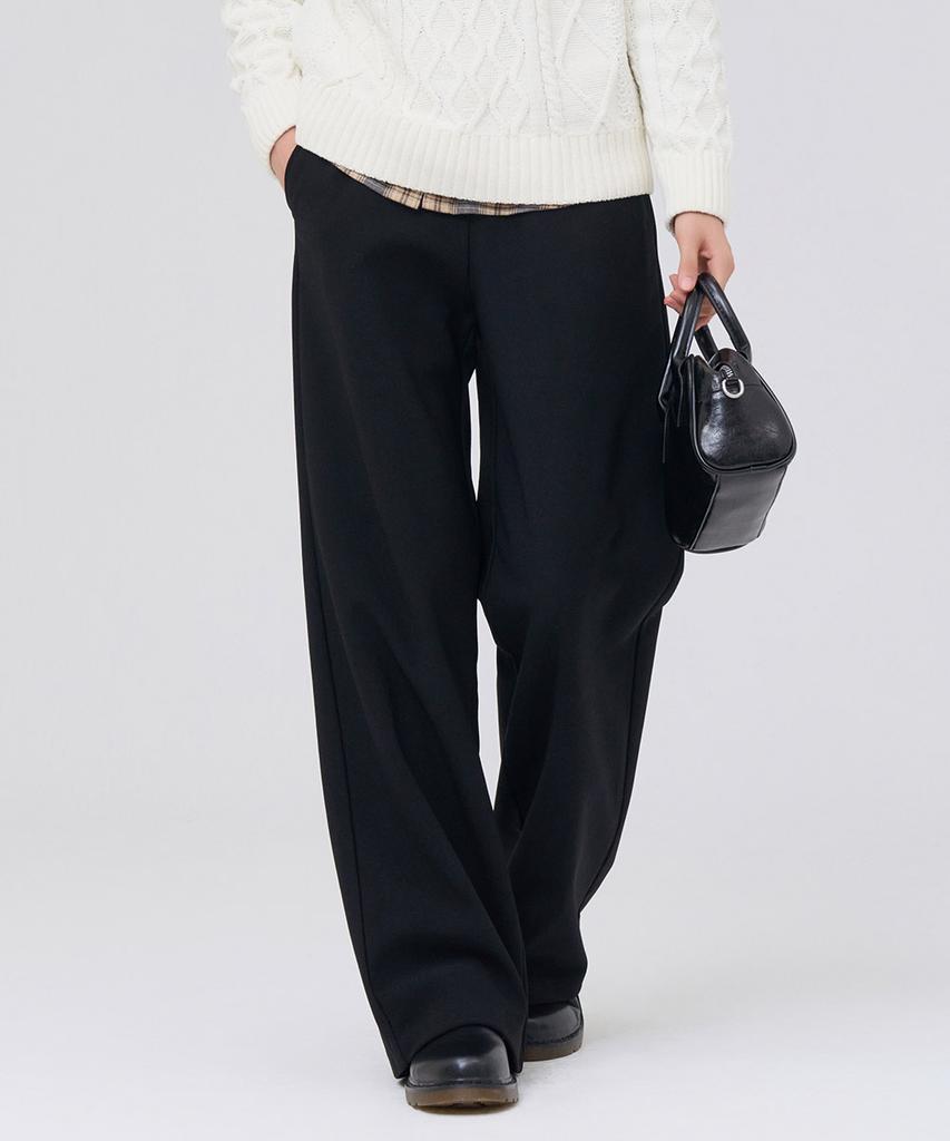 CHASECULT Women'S Wide Easy Bonding Slacks - Black