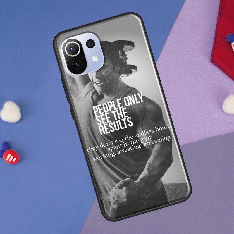 Workout Motivation Fitness Gym Quotes Cover For Xiaomi 14 13 Ultra 11T 12T 13T 14T Pro POCO X7 Pro X3 X5 F3 F5 F6 M6 X6 Pro Case