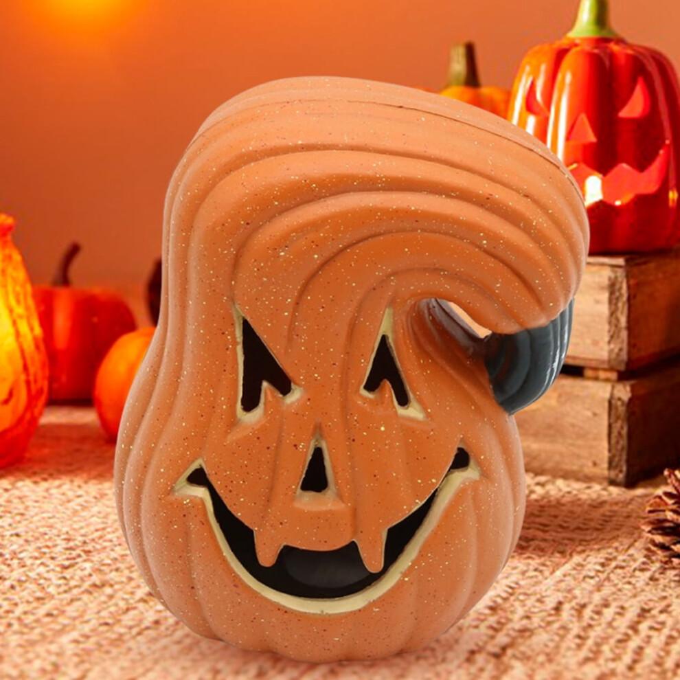 HBASD Halloween LED Kürbis Laterne, Neuheit Blinkende Kürbis Laterne Lampe Spielzeug für Haus Party Zubehör Raum Dekoration Requisiten (G)